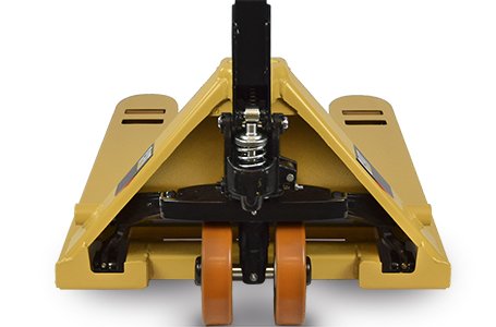 Safety features of a Cat pallet jack